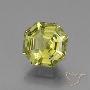 Apatite Jaune moyen naturelle Octogone / coupe Émeraude, 3.30 ct, VVS-VS