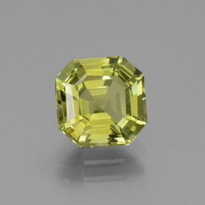 Apatite jaune naturelle taille émeraude, 2,31 ct, VVS-VS