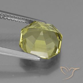 Apatite Jaune moyen naturelle Octogone / coupe Émeraude, 3.33 ct, VS