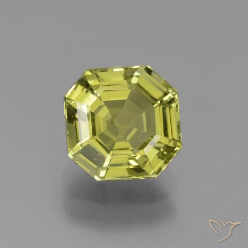 2.68ct Naturel Vert jaune Apatite, Taille émeraude, VVS-VS