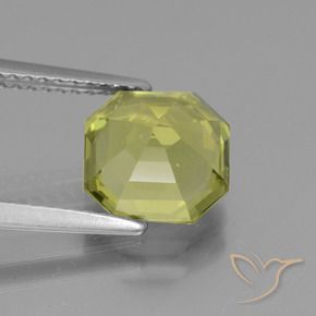 Apatite Vert jaune naturelle Octogone / coupe Émeraude, 2.68 ct, VVS-VS