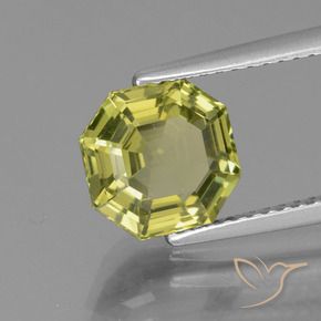 Apatite Jaune moyen naturelle Octogone / coupe Émeraude, 2.81 ct, VS