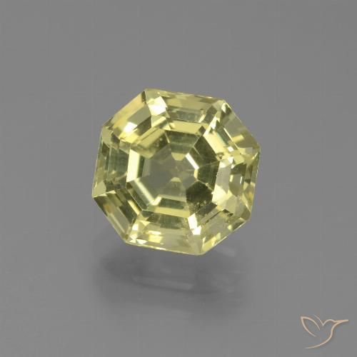 2.43ct Naturel Jaune verdâtre Apatite, Taille émeraude, VS