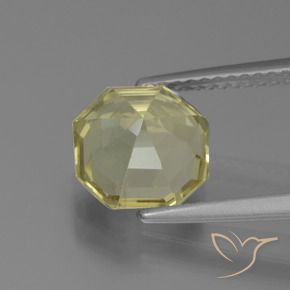 Apatite Jaune moyen naturelle Octogone / coupe Émeraude, 2.85 ct, VVS-VS