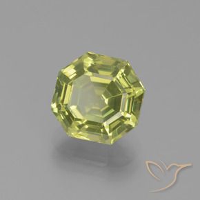 Apatite Vert jaune naturelle Octogone / coupe Émeraude, 2.54 ct, VS