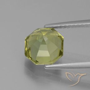 Apatite Vert jaune naturelle Octogone / coupe Émeraude, 2.54 ct, VS