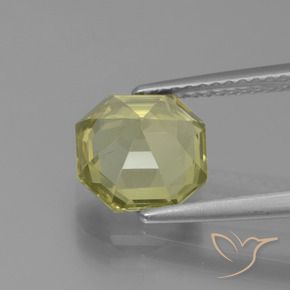 Apatite Jaune moyen naturelle Octogone / coupe Émeraude, 2.49 ct, VS
