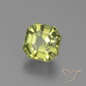 Apatite Olive verte naturelle Octogone / coupe Émeraude, 2.66 ct, VS