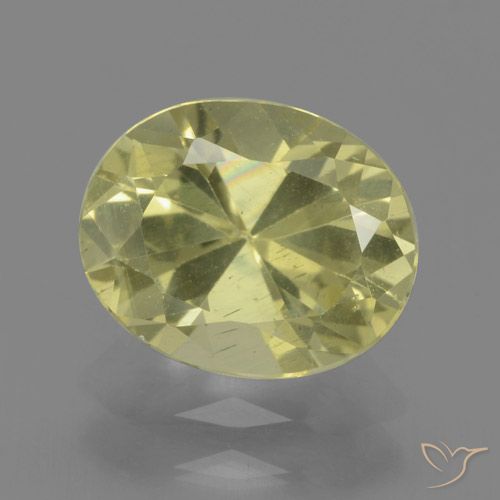 2.08ct Naturel Jaune moyen Apatite, ovale, VS