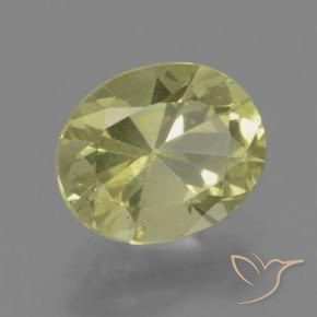 Apatite Jaune moyen naturelle ovale, 2.08 ct, VS