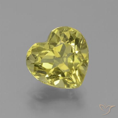 2.27ct Naturel Doré terreux Apatite, Cœur, VVS-VS