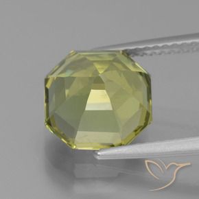 Apatite Jaune moyen naturelle Octogone / coupe Émeraude, 4.64 ct, VS