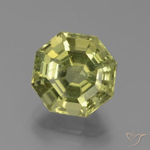 4.29ct Naturel Jaune moyen Apatite, Taille émeraude, VS