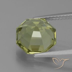 Apatite Jaune moyen naturelle Octogone / coupe Émeraude, 4.29 ct, VS