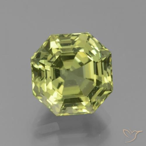 5.10ct Naturel Medium Light Green Apatite, Taille émeraude, VS