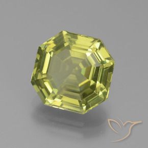 Apatite Medium Light Green naturelle Octogone / coupe Émeraude, 3.95 ct, VVS-VS