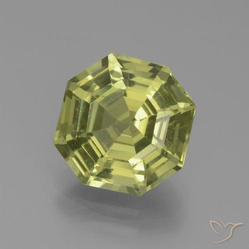 3.85ct Naturel Vert jaune Apatite, Taille émeraude, VVS-VS