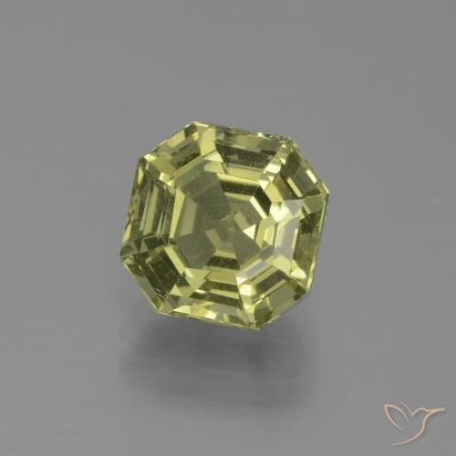 2.47ct Naturel Jaune verdâtre Apatite, Taille émeraude, VS