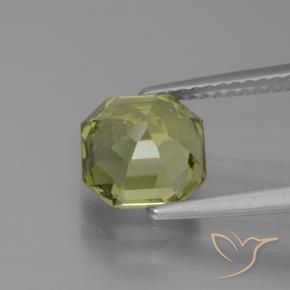 Apatite Jaune verdâtre naturelle Octogone / coupe Émeraude, 2.47 ct, VS