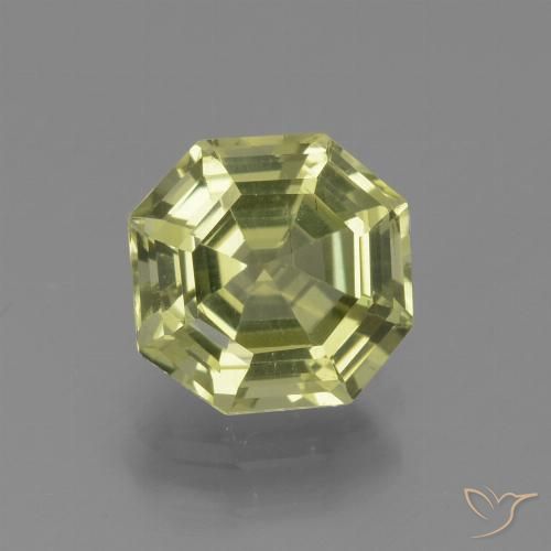 2.27ct Naturel Vert jaunâtre Apatite, Taille émeraude, VS