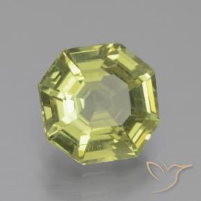 Apatite Vert jaune naturelle Octogone / coupe Émeraude, 2.13 ct, VS