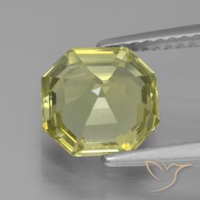 Apatite Vert jaune naturelle Octogone / coupe Émeraude, 2.13 ct, VS