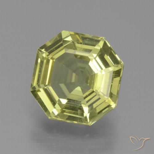 2.15ct Naturel Jaune moyen Apatite, Taille émeraude, VS