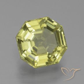 Apatite Jaune moyen naturelle Octogone / coupe Émeraude, 2.15 ct, VS