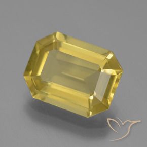 Apatite Jaune doré léger naturelle Octogone / coupe Émeraude, 4.84 ct, VVS-VS