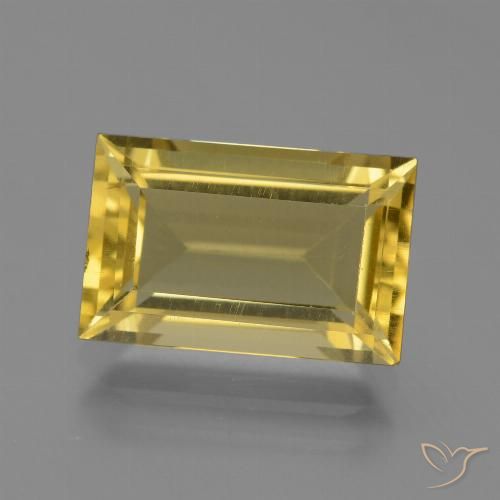 Apatite Jaune doré léger naturelle Baquette, 4.58 ct, VS