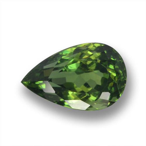 Apatite vert naturelle en forme de poire, 3,02 ct, VVS-VS
