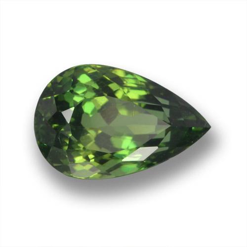 Apatite vert naturelle en forme de poire, 3,02 ct, VVS-VS