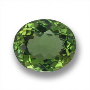 Apatite vert naturelle coupe ovale, 3,43 ct, VVS-VS