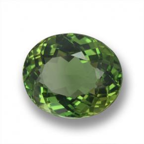 Apatite vert naturelle coupe ovale, 3,43 ct, VVS-VS