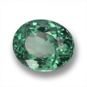 Apatite Vert naturelle Coupe ovale, 2.16 ct, VS-SI