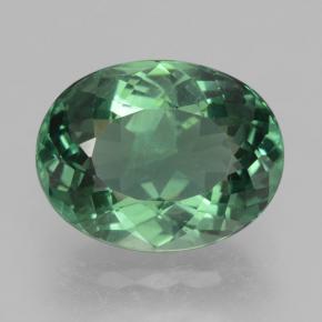 Apatite Vert moyen-foncé naturelle Coupe ovale, 3.49 ct, VS-SI