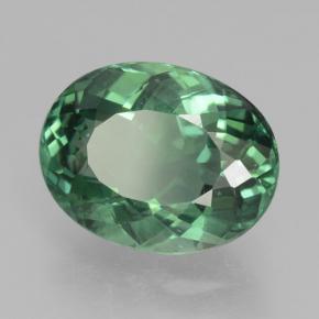 Apatite Vert moyen-foncé naturelle Coupe ovale, 3.49 ct, VS-SI