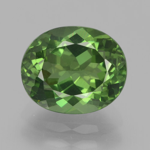 Apatite vert naturelle coupe ovale, 2,62 ct, VS-SI