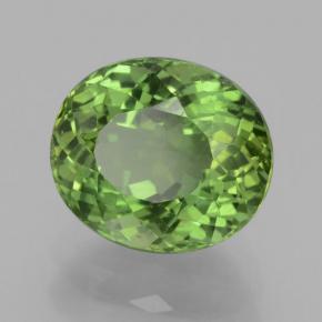 Apatite Vert foncé naturelle Coupe ovale, 2.18 ct, VS-SI