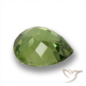 Apatite Vert foncé naturelle En forme de poire, 2.29 ct, VS-SI