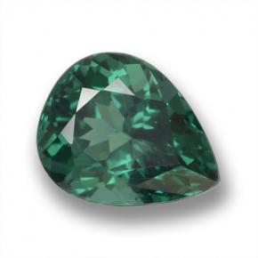 Apatite vert naturelle en forme de poire, 1,17 ct, VS