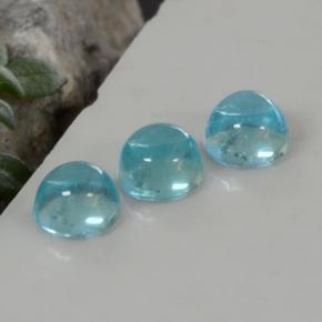 Achetez naturel ct Vert bleu Apatite gems, Coupe roude, En provenance Madagascar chez GemSelect. En stock, livraison internationale!