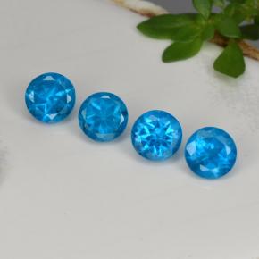 Achetez naturel 1.27ct Bleu Apatite gems, Coupe roude, En provenance Madagascar chez GemSelect. En stock, livraison internationale!