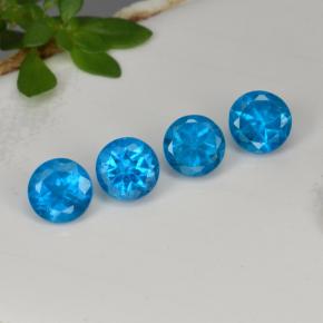 Achetez naturel 1.27ct Bleu Apatite gems, Coupe roude, En provenance Madagascar chez GemSelect. En stock, livraison internationale!