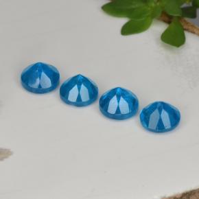 Achetez naturel 1.27ct Bleu Apatite gems, Coupe roude, En provenance Madagascar chez GemSelect. En stock, livraison internationale!