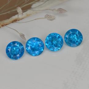 Achetez naturel 1,00ct bleue apatite gems, coupe roude, en provenance madagascar chez gemselect. en stock, livraison internationale!