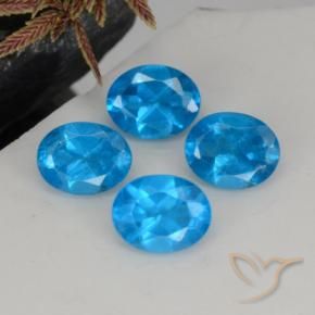 Achetez naturel 1.61ct Bleu Apatite gems, Coupe ovale, En provenance Madagascar chez GemSelect. En stock, livraison internationale!