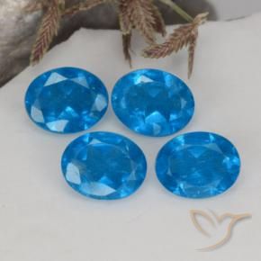 Achetez naturel 1.36ct Bleu Apatite gems, Coupe ovale, En provenance Madagascar chez GemSelect. En stock, livraison internationale!