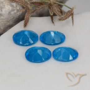 Achetez naturel 1.36ct Bleu Apatite gems, Coupe ovale, En provenance Madagascar chez GemSelect. En stock, livraison internationale!