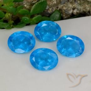 Achetez naturel 1,44ct bleue apatite gems, coupe ovale, en provenance madagascar chez gemselect. en stock, livraison internationale!